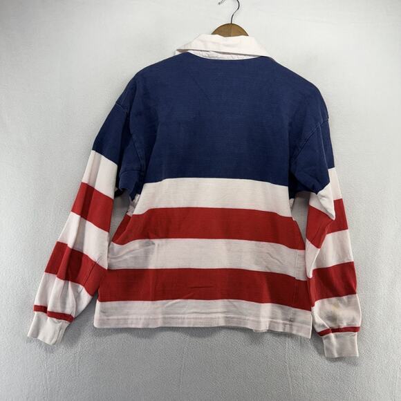 Vintage Barcelona Olympics Rugby Shirt mens Large Red White Blue Embroidered 90s - Picture 12 of 16